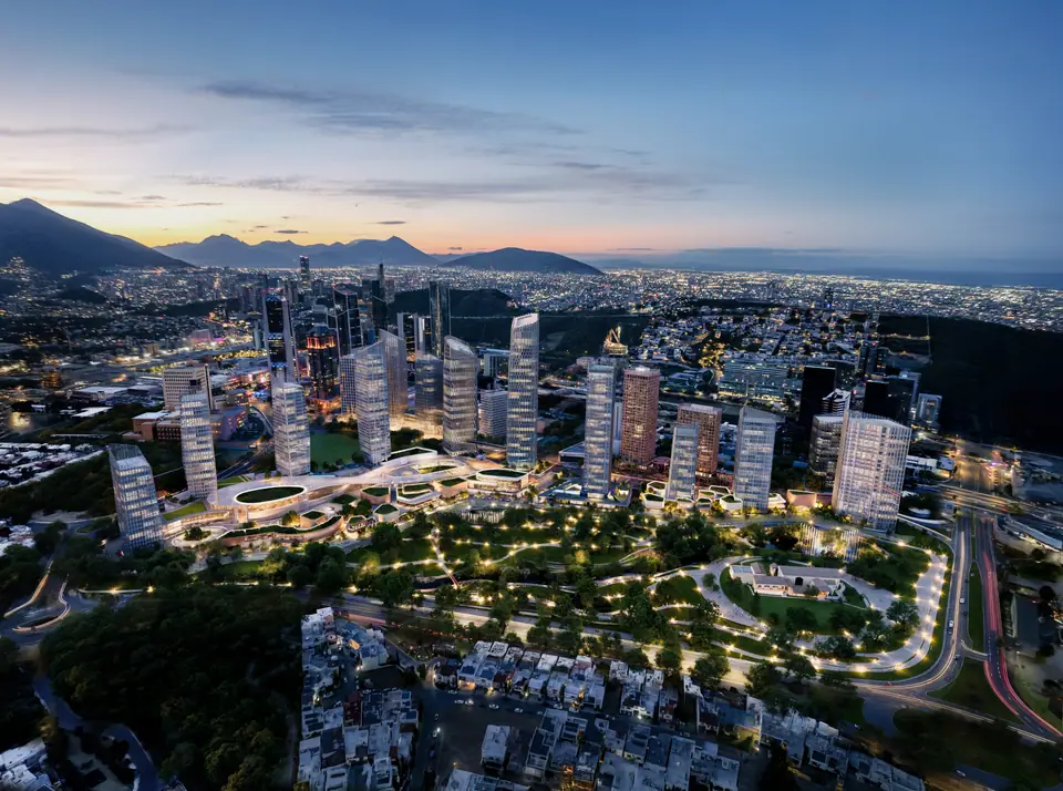 Vista aérea de Zul al atardecer